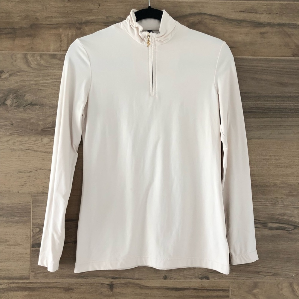 Bogner Cream Quarter Zip Athletic Top Size 6